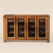Pemberly Row Wood Sideboard-Console with Wine Storage in Natural Mahogany