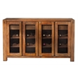 Pemberly Row Wood Sideboard-Console with Wine Storage in Natural Mahogany
