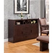 Pemberly Row Wood Dining Sideboard with Storage in Dark Espresso Finish