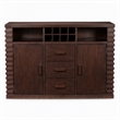 Pemberly Row Wood Dining Sideboard with Storage in Dark Espresso Finish