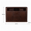 Pemberly Row Wood Dining Sideboard with Storage in Dark Espresso Finish