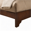 Pemberly Row Eastern King Wood Sleigh Bed in Cappuccino Brown Finish