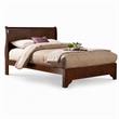 Pemberly Row Eastern King Wood Sleigh Bed in Cappuccino Brown Finish