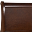 Pemberly Row Eastern King Wood Sleigh Bed in Cappuccino Brown Finish