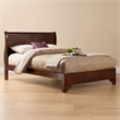 Pemberly Row Eastern King Wood Sleigh Bed in Cappuccino Brown Finish