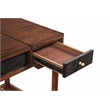 Pemberly Row Wood Bedroom Vanity in Two-Tone Walnut & Black Finish