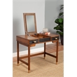 Pemberly Row Wood Bedroom Vanity in Two-Tone Walnut & Black Finish
