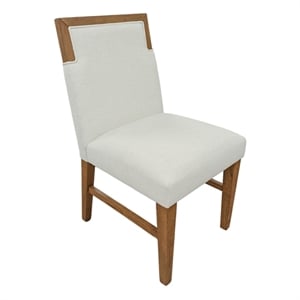 Pemberly Row Side Dining Chairs in Oak Rubberwood - Set of 2