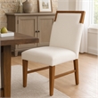 Pemberly Row Side Dining Chairs in Oak Rubberwood - Set of 2
