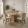 Pemberly Row Side Dining Chairs in Oak Rubberwood - Set of 2