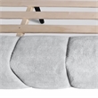 Pemberly Row California King Upholstered Platform Bed in Light Gray