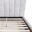Pemberly Row California King Upholstered Platform Bed in Light Gray