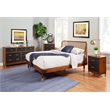 Pemberly Row 3 Drawer Chest in Two Tone Dark Walnut and Black Finish