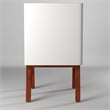 Pemberly Row Two-Drawer Wood Nightstand White with Acorn Accents