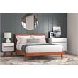 Pemberly Row Two-Drawer Wood Nightstand White with Acorn Accents