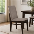 Pemberly Row Set of 2 Side Dining Chairs in Chocolate Brown Wood