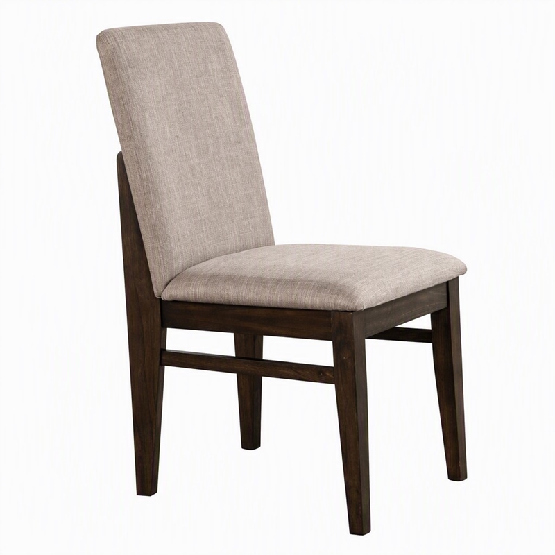 Pemberly Row Set of 2 Side Dining Chairs in Chocolate Brown Wood