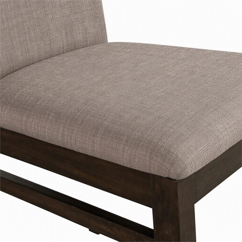 Pemberly Row Set of 2 Side Dining Chairs in Chocolate Brown Wood