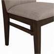 Pemberly Row Set of 2 Side Dining Chairs in Chocolate Brown Wood