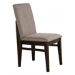 Pemberly Row Set of 2 Side Dining Chairs in Chocolate Brown Wood