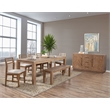 Pemberly Row Weathered Wood Sideboard with Chevron Pattern Front