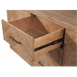 Pemberly Row Weathered Wood Sideboard with Chevron Pattern Front