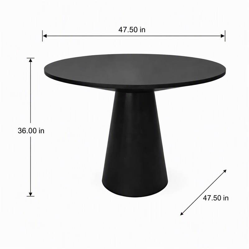 Pemberly Row Round Counter Height Table in Vintage Black Wood