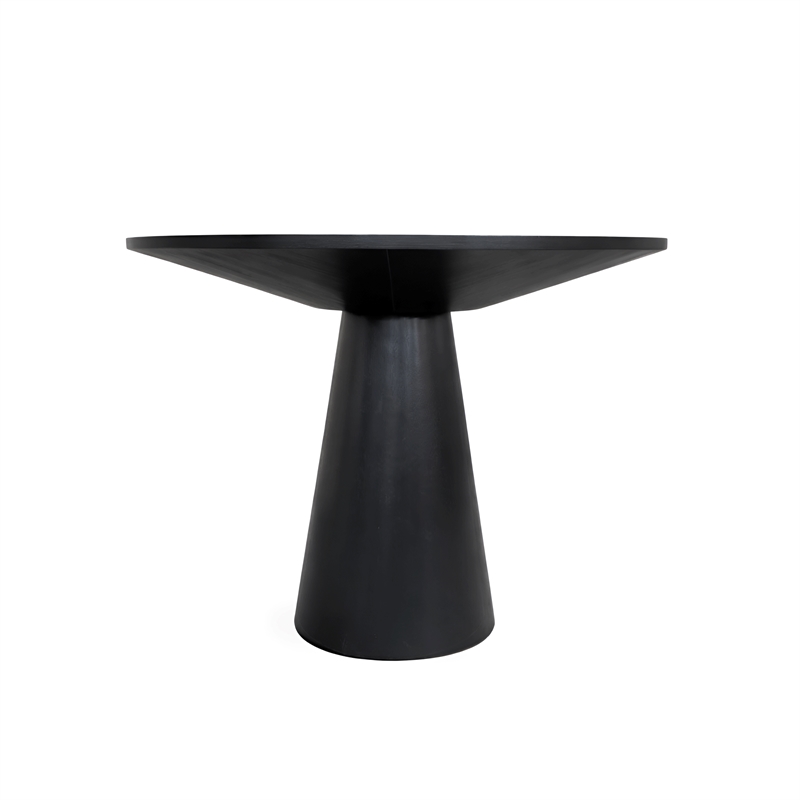 Pemberly Row Round Counter Height Table in Vintage Black Wood