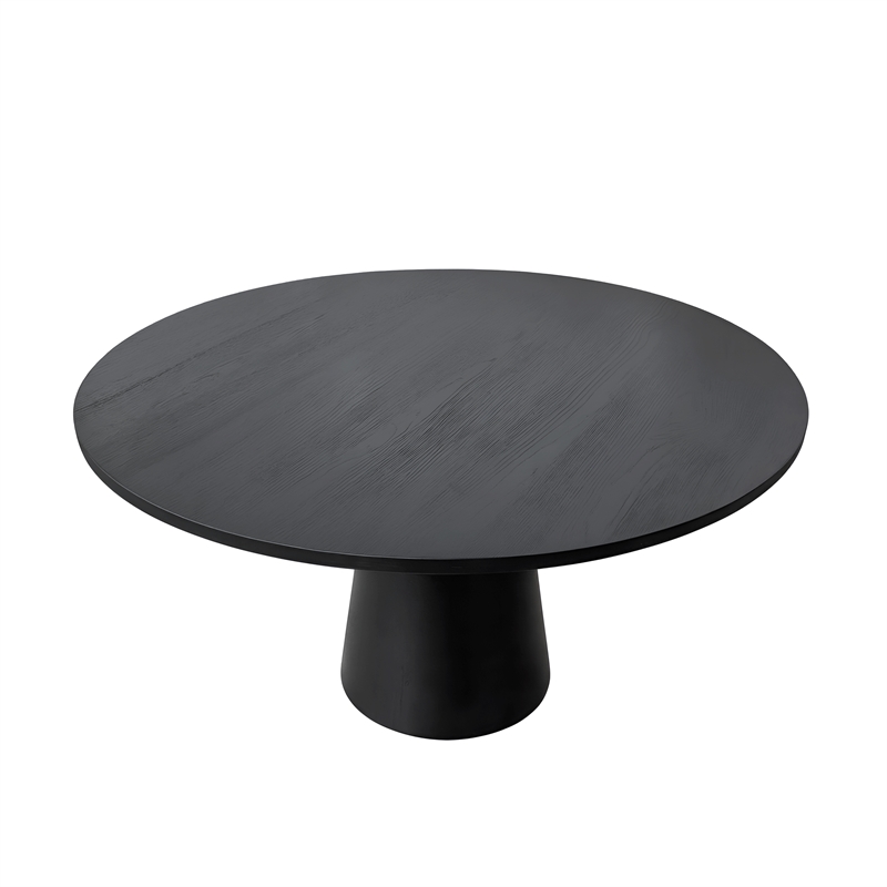 Pemberly Row Round Counter Height Table in Vintage Black Wood