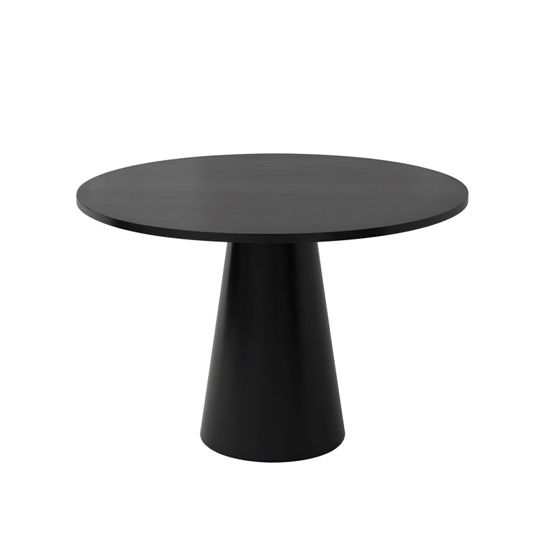 Pemberly Row Round Counter Height Table in Vintage Black Wood