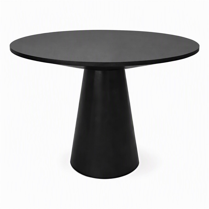 Pemberly Row Round Counter Height Table in Vintage Black Wood