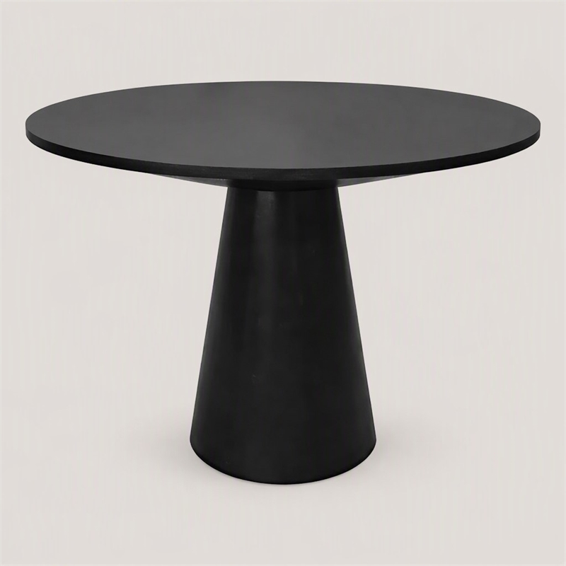 Pemberly Row Round Counter Height Table in Vintage Black Wood