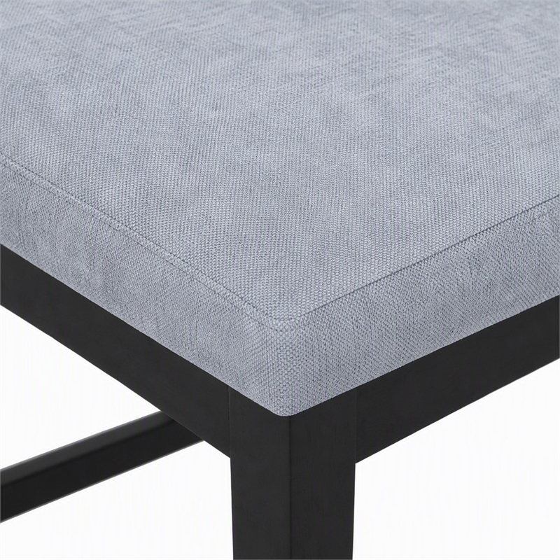Pemberly Row Dining Chairs Set of 2 in Rubberwood Vintage Black