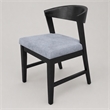 Pemberly Row Dining Chairs Set of 2 in Rubberwood Vintage Black