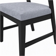 Pemberly Row Dining Chairs Set of 2 in Rubberwood Vintage Black