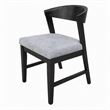 Pemberly Row Dining Chairs Set of 2 in Rubberwood Vintage Black