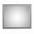 Pemberly Row Wood Bedroom Mirror with Beveled Glass in Dark Gray