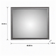 Pemberly Row Wood Bedroom Mirror with Beveled Glass in Dark Gray