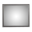Pemberly Row Wood Bedroom Mirror with Beveled Glass in Dark Gray