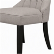 Pemberly Row Set of 2 Rubberwood Dining Side Chairs in Grey-Black