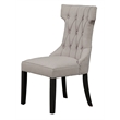 Pemberly Row Set of 2 Rubberwood Dining Side Chairs in Grey-Black