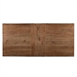 Pemberly Row Natural Rubberwood Fixed Trestle Dining Table 30