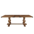 Pemberly Row Natural Rubberwood Fixed Trestle Dining Table 30