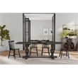 Pemberly Row Charcoal Rubberwood Fixed Trestle Dining Table 30