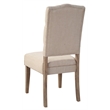 Pemberly Row Set of 2 Parson Chairs in Acacia Wood with Weathered Finish