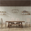 Pemberly Row Set of 2 Parson Chairs in Acacia Wood with Weathered Finish