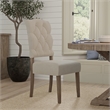 Pemberly Row Set of 2 Parson Chairs in Acacia Wood with Weathered Finish