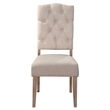 Pemberly Row Set of 2 Parson Chairs in Acacia Wood with Weathered Finish