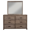 Pemberly Row 6 Drawer Mahogany Dresser in Weathered Grey Finish