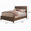 Pemberly Row Standard King Panel Bed in Weathered Grey Finish